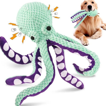 Pet dog plush octopus